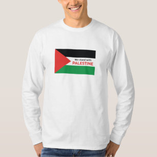 Solidariteitsverklaring: Palestijnse vlag met lang T-shirt
