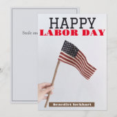 Solidarity Worker Unity Labor Day met Amerikaanse Bedankkaart (Voorkant / Achterkant)