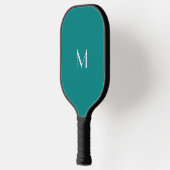solide blauwgroen - gepersonaliseerd pickleball paddle (Links)