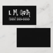 Solide Cartes de visite de goth noir (Devant / Derrière)