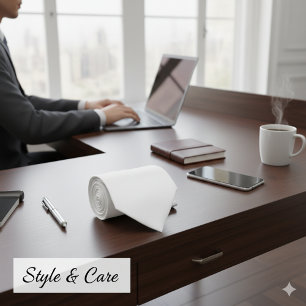 Solide Classic Witte Kleur Formele Stropdas