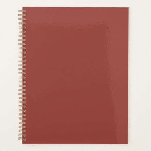 Solide Cognac Kleur Minimalistische Plain Modern Planner (Voorkant)
