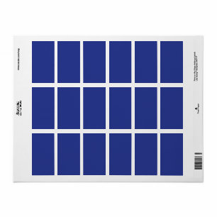 Solide Deep Blue achtergrond Vet minimalistisch Etiket