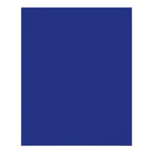 Solide Deep Blue achtergrond | Vet minimalistisch Perfect Poster (Voorkant)