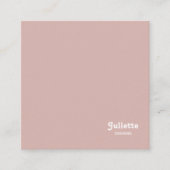 Solide "Dusty Blush" Vierkante Visitekaartje (Voorkant)