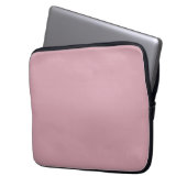 Solide, effen Roze Kwarts Blush Electronics Bag Laptop Sleeve (Voorkant Links)