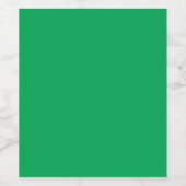 Solide groene achtergrond wijn etiket (Enkel label)