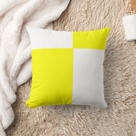 solide jaune et blanc coussin (Couverture)