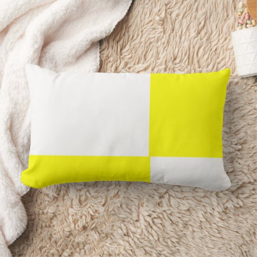solide jaune et blanc coussin (Couverture)