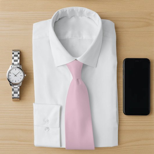 Solide lichte zachte pastel roze kleur stropdas