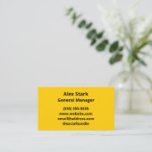 Solide Marigold Jaune Cartes de visite (Debout devant)