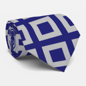 Solide middernachtblauw vierkante vormen stropdas (Opgerold)