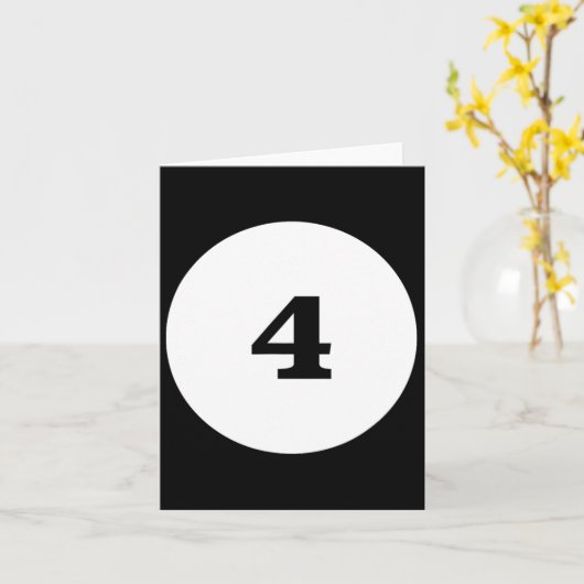 Solide Paarse biljart poolbal #4 Matching Group Kaart (Gele Bloem)