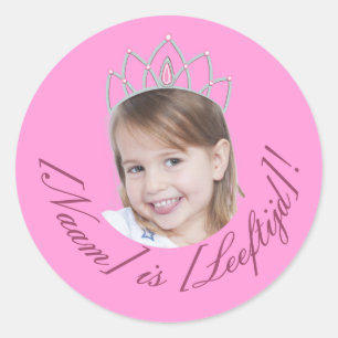 Solide Rose Princesse Photo Autocollant