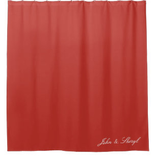 Solide Rustique rouge minimaliste rideau de douche