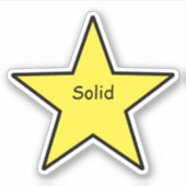 Solide Ster Sticker – Grappige Minimaal Sticker (Voorkant)