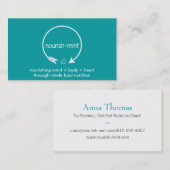 solide Teal de carte de visite de nanomètre (Devant / Derrière)