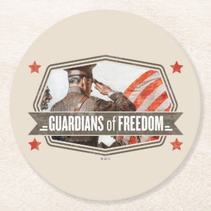 Solider-Guardian of Freedom Ronde Kartonnen Onderzetter