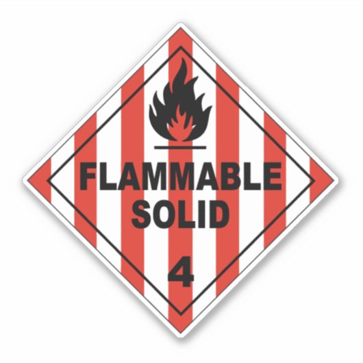 Solides inflammables 4 Étiquettes (Devant)