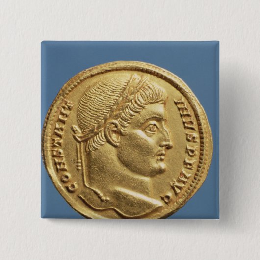 Solidus of Constantine I Vierkante Button 5,1 Cm (Voorkant)