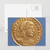 Solidus of Constantine II Caesar cuirassed Briefkaart (Voorkant / Achterkant)
