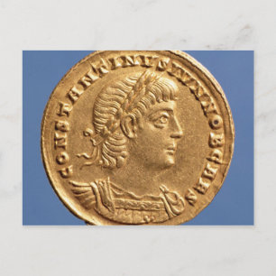 Solidus of Constantine II Caesar cuirassed Briefkaart