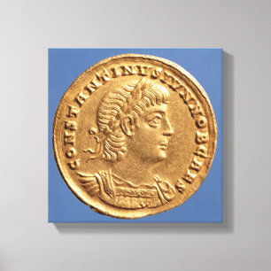 Solidus of Constantine II Caesar cuirassed Canvas Afdruk