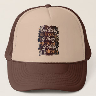 Solitaire bomen, als ze al groeien, worden sterk trucker pet