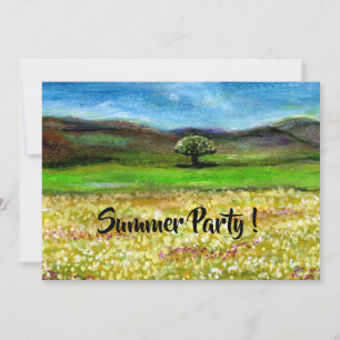 SOLITAIRE BOOM IN GEEL BLOEMENVELD ZOMERPARTY KAART