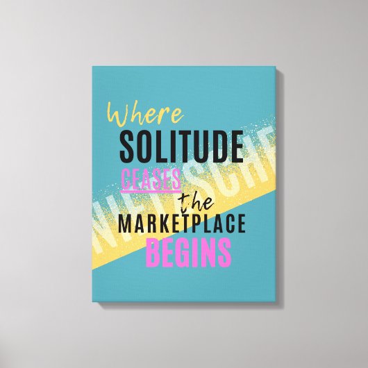 Solitude Introspection Introvert Nietzsche quote Canvas Afdruk (Voorkant)