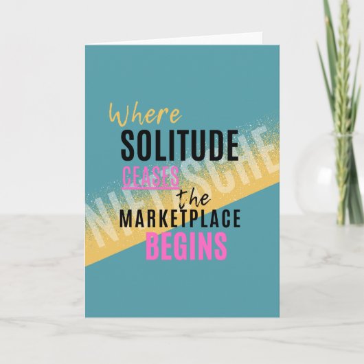 Solitude Introspection Introvert Nietzsche quote Kaart (Voorkant)
