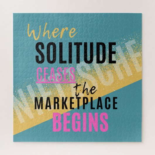 Solitude Introspection Introvert Nietzsche quote Legpuzzel (Verticaal)