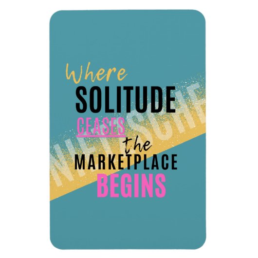 Solitude Introspection Introvert Nietzsche quote Magneet (Verticaal)