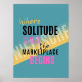 Solitude Introspection Introvert Nietzsche quote Poster (Voorkant)