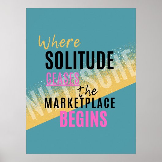 Solitude Introspection Introvert Nietzsche quote Poster (Voorkant)