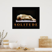 SOLITUDE Photo Chat Poster Anti-Motivationnel (Cuisine)
