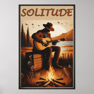 Solitude rustique dans une affiche sauvage de mont