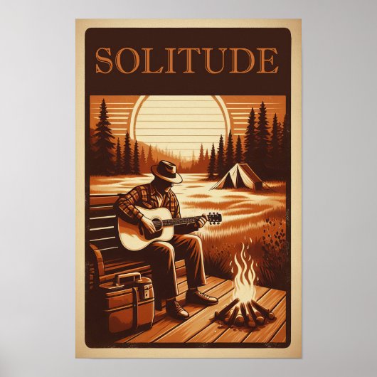 Solitude rustique dans une affiche sauvage de mont (Devant)
