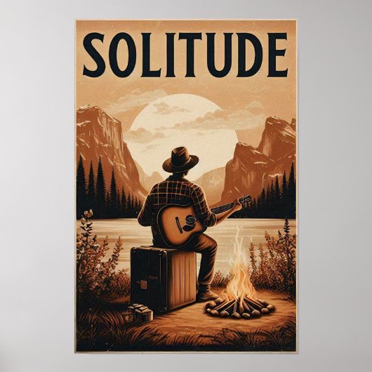Solitude rustique dans une affiche sauvage de mont (Devant)