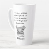 SOLITUDE zwart-wit citaat Nietzsche Latte Mok (Linkerhoek)