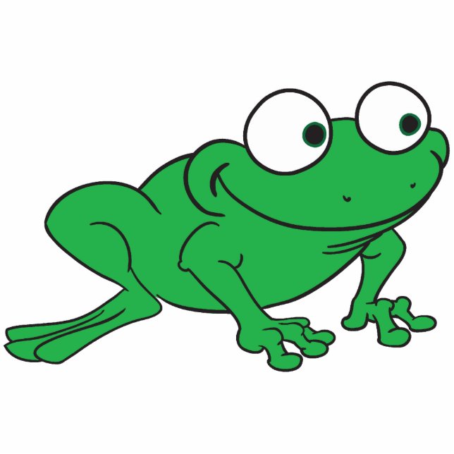 Solo Green Frog Staand Fotobeeldje (Voorkant)