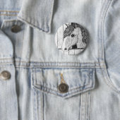 Solo Horse Art Ronde Button 5,7 Cm (In situ)