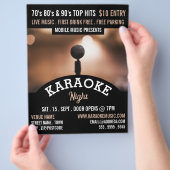 Solo Microphone, Karaoke Event Adverteren Flyer (Hand)