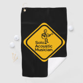 Solo Musicien Acoustique Golf Serviette jaune Logo (En situation)