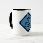Solo Musicien Acoustique Mug Blue (Devant gauche)
