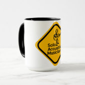 Solo Musicien Acoustique Mug jaune (Devant gauche)
