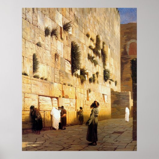 Soloman's Wall Jerusalem, Jean-Leon Gerome Poster (Voorkant)