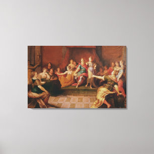 Solomon en zijn vrouwen canvas afdruk