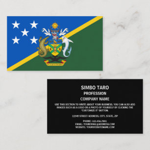 Solomon Islander Flag & wapenschild Visitekaartje
