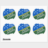 Solomon Islands Pacific Islander Ronde Sticker (Vel)